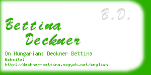 bettina deckner business card